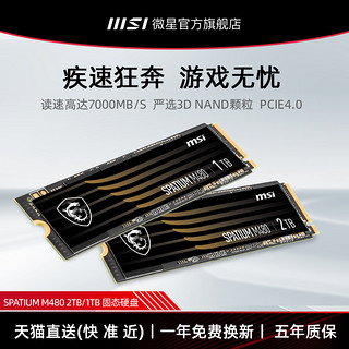 MSI 微星 M480 M461固态硬盘游戏台式笔记本电脑M2 SSD 500GB 1T 2T