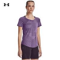 安德玛 UNDERARMOUR)春夏Streaker女子跑步运动短袖T恤1376814 紫色571 M