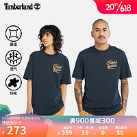 添柏岚（Timberland）官方男女同装短袖T恤23夏季户外休闲印花A6QY5 A6QY5433/深宝石蓝 S