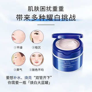 SHISEIDO 资生堂 水之印五合一面霜90g 紧致抗皱 焕白透亮滋润晚霜套装(金罐+蓝罐)