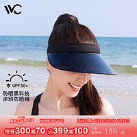 VVCVVC遮阳帽男女夏季防紫外线防晒帽轻薄透气太阳帽户外骑行帽子 幻影黑