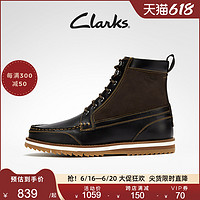 Clarks 其乐 男士秋冬时尚中筒靴复古休闲马丁靴潮流系带皮靴英伦风