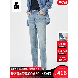 杰克·琼斯（JACK&JONES）杰克琼斯夏季牛仔裤休闲基础潮流百搭宽松舒适棉质修身长裤男装 浅蓝色 175/80A/MR