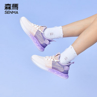 森馬（Senma）飞织鞋女鞋春夏运动鞋女网面运动鞋女士慢跑步鞋子女 紫色(女鞋)E款XL-BK905Z 38