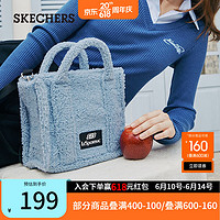 斯凯奇（Skechers）Skechers斯凯奇联名女子羊羔毛斜挎包大容量冬 浅单宁色/030R 220xW120xH185MM