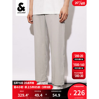 杰克·琼斯（JACK&JONES）夏季新款男士休闲简约百搭个性时尚潮流舒适纯棉T恤223214027 晨雾灰 170/76A/SR