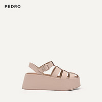 Pedro凉鞋23夏季新款女鞋编织厚底罗马凉鞋PW1-46680006 肉色 35