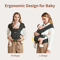 MOMTORY 婴儿背带 支撑腰带和可伸展的交叉肩带