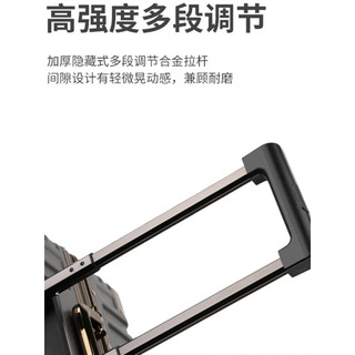 丹尼袋鼠（Dannidaishu）学生旅行密码行李箱大容量拉杆箱万向轮登机箱拉杆箱铝框 酒红色 20吋登机箱
