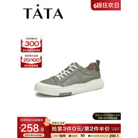 TATA 他她 休闲百搭舒适系带休闲板鞋PWU01BM3