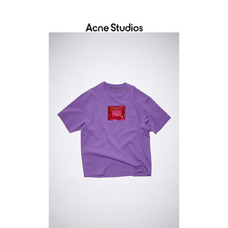 Acne Studios 男女春夏同款Face表情可充气饰片短袖T恤CL0184 鸢尾紫 XL