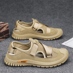 warrior回力户外时尚潮流男士凉鞋舒适透气简约休闲网面凉鞋男