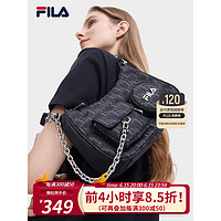 FILA 斐乐官方女子挎包2023夏新款百搭时尚女式挎包手拎包腋下包 正黑色-BK