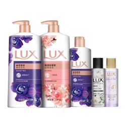 LUX 力士 香氛沐浴乳套装  (幽莲魅肤1000g+350g+焕亮粉樱香1000g+小苍兰100g*2)