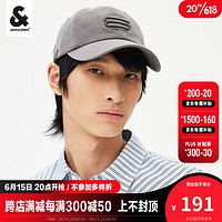 杰克·琼斯（JACK&JONES）时尚潮流百搭字母刺绣装饰侧边LOGO织布鸭舌帽2232H1018 灰色 均码