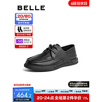 BeLLE 百丽 一脚蹬商务鞋男2023秋季新款皮两穿休闲皮鞋A1186CM3 黑色 39