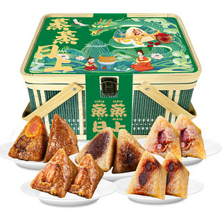 广州陶陶居酒家粽子竹篮礼盒装蛋黄肉粽豆沙粽蜜枣粽端午节送礼品