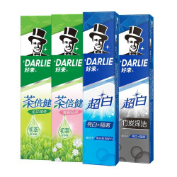 DARLIE 好来 超白茶家庭套装 （竹炭深洁190g+超白190g+龙井绿茶190g+茉莉白190g）