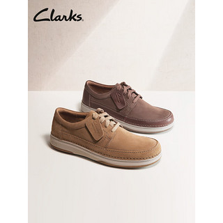 Clarks 其乐 男鞋英伦风低帮鞋舒适透气系带休闲皮鞋 深灰色 39.5