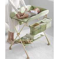 babycare 尿布台婴儿护理台多功能可折叠尿布台新生儿可移动婴儿床多功能床 温特绿