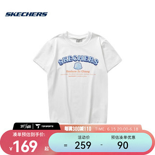 SKECHERS 斯凯奇 女子针织短袖T恤衫 L223W026-0019 S