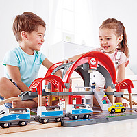 Hape 德国儿童玩具启蒙情景交通模型豪华城市火车站3岁+E3725