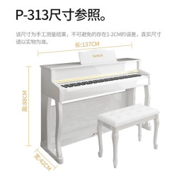 hetitch 海蒂诗 电钢琴 升级亮灯P-313白-全重锤-配琴凳