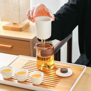 KAWASIMAYA 川岛屋 便携式旅行茶具一人单人简易户外懒人泡茶神器快客茶杯套装