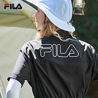 FILA 斐乐 官方女连衣裙2022夏季新款休闲运动宽松百搭梭织连衣裙