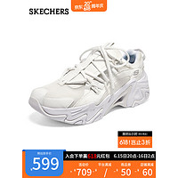 斯凯奇（Skechers）机甲鞋三代男女款经典复古时尚运动鞋896228/894223 男款-白色/WHT 35.5