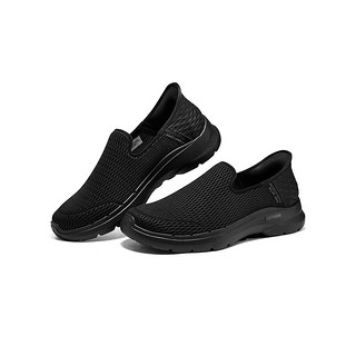 斯凯奇（Skechers）男士GO WALK第六代一脚蹬健步鞋894234 全黑色/BBK 39.5