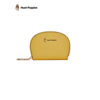 暇步士（Hush Puppies）卡包零钱包多功能卡包纯色实用轻便 黄色