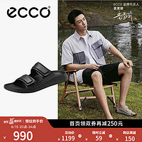 爱步（ECCO）拖鞋男 2023年新款夏季户外防滑休闲勃肯鞋 科摩男鞋系列500954 黑色50095401001 44
