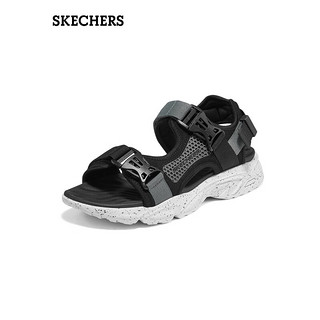 斯凯奇（Skechers）Skechers运动户外沙滩凉鞋237396 黑色/灰色/BKGY 42