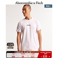 ABERCROMBIE & FITCH男装女装情侣 美式小号图案Logo运动圆领短袖T恤 327989-1 浅紫色 M (180/100A)