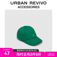 URBAN REVIVO 2023夏季新款女士时尚百搭字母刺绣棒球帽UAWA32224 碧