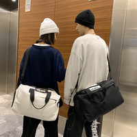 晴碧琳(Qbily)斜挎包男士女大容量单肩包休闲运动健身旅行旅游邮差跨肩工装包 黑色丨多功能旅行包