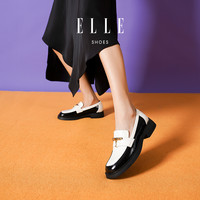 ELLE英伦小皮鞋女款设计感女小众厚底超软乐福鞋2023新款夏季单鞋