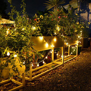 倍绿太阳能灯户外庭院灯led灯串花园阳台氛围装饰满天星树灯装饰彩灯 50米长