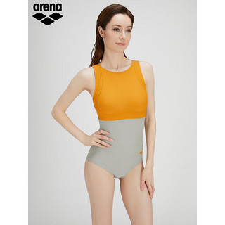 阿瑞娜（arena）2023新款泳衣女 室内泳池连体三角游泳衣遮肚显瘦 橙色(ORG) L(165/85)