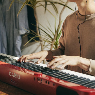 CASIO 卡西欧 电钢琴PXS1100红色智能触摸屏88键重锤专业考级单机+便携X架款
