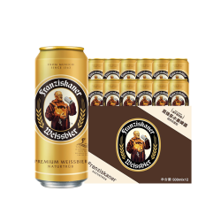 Franziskaner 范佳乐 教士 小麦啤酒500ml*12听 赠450ml*12瓶 （黑啤/白啤随机）