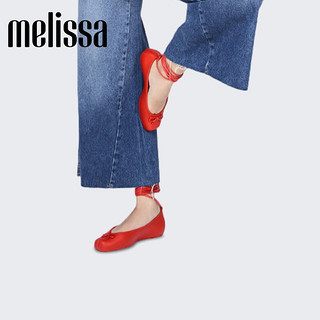 Melissa（梅丽莎）夏季新品蝴蝶结系带优雅简约女士芭蕾舞鞋单鞋33980 米色 5（35-36码）