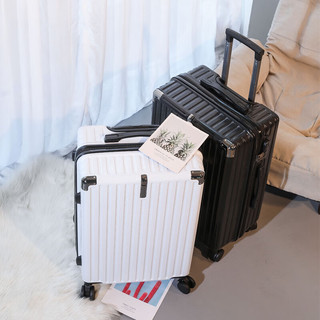 SUKESI高颜值学生拉杆箱顺滑万向轮结实耐用行李箱大容量出游旅行密码箱 气质香槟 24英寸  学生优选