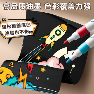 得力丙烯马克笔不透色可叠色咕卡儿童学生美术专用防水手绘画本diy无毒可水洗24色水彩画笔白色高光涂鸦笔芯 优质油墨⭐防水⭐防晒⭐不褪色⭐万物皆可画 24色+手提盒 送26礼