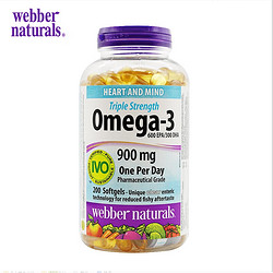 Webber Naturals 伟博 三倍Omega-3鱼油软胶囊  200粒