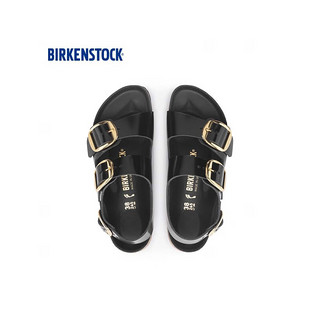 BIRKENSTOCK德国软木拖鞋舒适百搭女款系踝凉鞋Milano系列 黑色窄版1024211 38