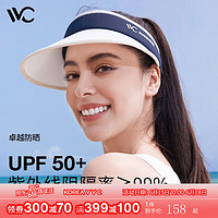 VVC遮阳帽男女夏季新款防晒帽防紫外线太阳帽跑步运动空顶帽子 海军蓝