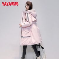 鸭鸭羽绒服 YAYA鸭鸭2022冬季新款女式保暖外套时尚工装派克服羽绒服