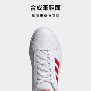 adidas阿迪达斯官方轻运动GRAND COURT BASE男网球文化休闲运动鞋 44.5 275mm 白/红